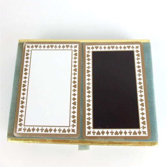 Tiffany & Co. Gold and Black Playing Card Set 2 Reasonable offer is accepted - Picture 1 of 2